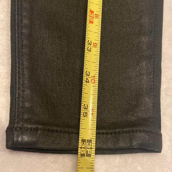 EXPRESS NWT Shiny Black Size 4 Mid Rise Ankle Legging MSRP $98 - Picture 7 of 13